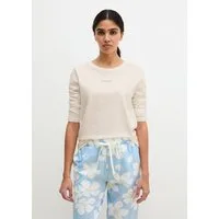 Marc O'Polo Pyjamaoberteil Mix N Match Cotton Top LS mit Rundhalsausschnitt und langen Ärmeln