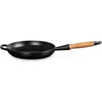 LE CREUSET Bratpfanne Signature Gusseisen mit Holzgriff