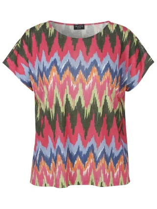 VIA APPIA DUE - T-Shirt Rundhals 1/2 Arm Druck flamingo multicolor - Gr. - 50