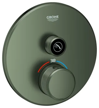 GROHE Thermostat Grohtherm SmartControl 29118 rund 1 ASV satin graphite, 29118MG0 29118MG0