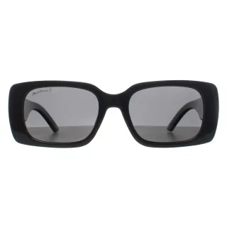 Montana Rectangle Womens Shiny Black Smoke Polarized MP194