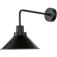 Licht-Erlebnisse Wandleuchte COLLIN, ohne Leuchtmittel, Wandlampe Schwarz Metall E27 Vintage Industrial Wohnzimmer