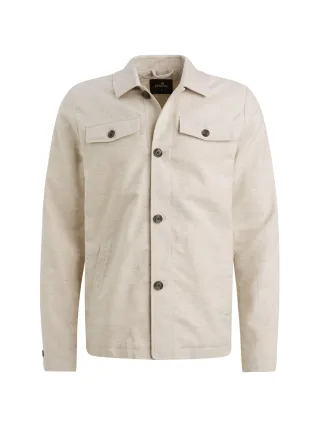 Vanguard - linen blend shacket silver birch - Gr. - XL