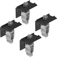 avoltik Solarmodul-Halterung Endklemme Mittelklemme silber o. schwarz 2x o. 4x PV Halterungen, (Endklemme Mittelklemme silber o. schwarz 2x o. 4x PV Halterungen, 4-tlg., Endklemme Mittelklemme silber o. schwarz 2x o. 4x PV Halterungen, Material: Alum