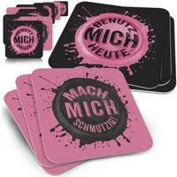 Funke & Brand Bierdeckel mit Spruch "Mach mich schmutzig" & "Benutz mich heute" - 50 Stück