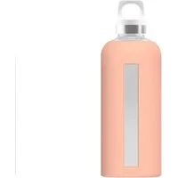 Sigg Trinkflasche Star Trinkflasche Glasflasche Silikonhülle 0.5 L Shy Pink, hitzebeständig