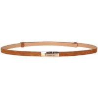 MIRROSI Ledergürtel Damen Gürtel Echtleder, Made in Italy, 18mm breit (Passt fast zu jeder Hosenschlaufe) Einheitsgröße (Geeignet für einen Hüftumfang von ca. 55 bis 100 cm)