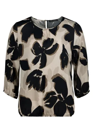 Betty Barclay - Schlupfbluse beige/schwarz - Gr. - 48