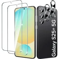 SmartUP Displayschutzglas 2X Schutzglas für Samsung Galaxy S25 Plus 5G Panzerfolie Kamera Screen für Für Samsung Galaxy S25+ 5G, kompletter Rundumschutz