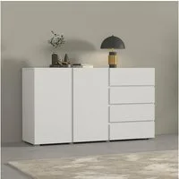 OTTO home Sideboard Metric,Breite 138 cm, grifflose Kommode 2 Türen/4 Schubkästen, Schubladenschrank mit viel Stauraum, Einlegeböden verstellbar