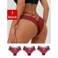 Elegant Love Taillenslip Damen-Dessous-Slip – sexy Unterwäsche in eleganter Spitzenoptik (Packung, 3-St., 3er-Pack) High-Waist-Panties – bequeme und stilvolle Lingerie-Unterhosen