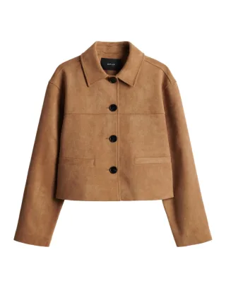 Opus - Jacke in Velours-Optik - Henso braun - Gr. - 42