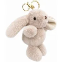 soma Schlüsselanhänger Plüsch Hase Schlüsselanhänger flauschig als Überraschungsartikel weich (Set, 1-tlg., Geschenk-Set), Flauschiger Hasenanhänger mit Karabiner, Farbe als Überraschung dabei