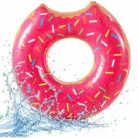 TK Gruppe Schwimmring Donut Schwimmring aufblasbar Ø 120 cm – Schwimmreifen für Pool (Schwimmring), 120 cm