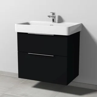 Sanipa 3way Waschtischunterbau zu Laufen Pro S Waschtisch mit 2 Auszügen, Schwarz-Matt UF76808
