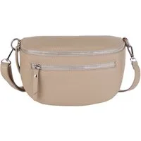 MIRROSI Bauchtasche Damen, Echtleder, Leder, Made in Italy, Umhängetasche, Brusttasche, (Schultertasche für jeden Anlass (1 Tasche & 1 Gurt), Mit zwei Reißverschlüssen), Crossbody Bag, verstellbaren Schulterriemen, Zwei Größen zur Auswahl