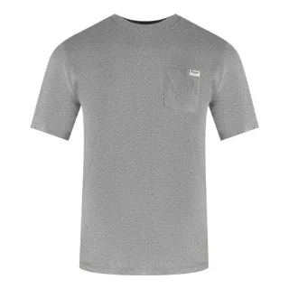 Aquascutum - T-Shirt für Herren, Brusttasche (Hellgrau)