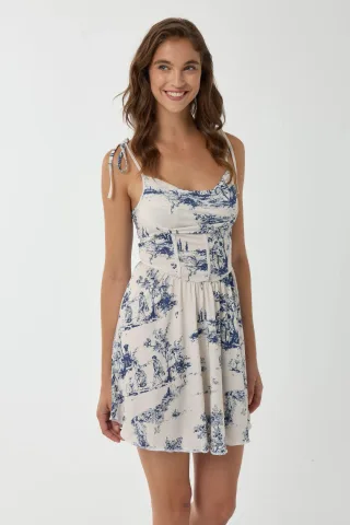 Bedrucktes Mini-Kleid