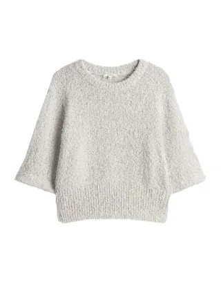 Opus - Flauschiger Mouliné-Pullover - Pamos grün - Gr. - 42