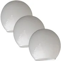 Lichthandel Hoch Lampenschirm Ersatzglas Kugel Weiß - Rundes Lampenglas E14 Fassung Glas Opal Weiß, weiß glänzend, Ideal für DIY-Lampen, Restaurierungen oder als Ersatz