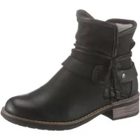 Rieker Winterboots, Winterstiefelette, Blockabsatz, Warmfutter, mit Zierbänder