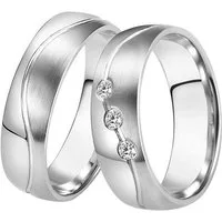 DOOSTI Trauring Schmuck Geschenk Edelstahl Trauring Ehering Partnerring LIEBE, Made in Germany - wahlweise mit oder ohne Zirkonia
