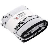 Vossen Duschtuch Duschtuch Peanuts Moments, Jacquard (Stück, 1-St), elegant in Schwarz-Weiß