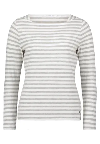 Betty & Co - Ringelshirt weiß/grau - Gr. - S