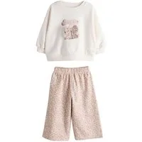 Next Sweatanzug Sweatshirt und weite Jogginghose 100 % Baumwolle (2-tlg)