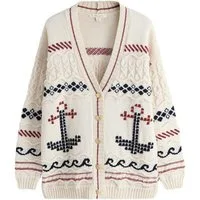 LAURA ASHLEY Strickjacke Laura Ashley Strickjacke mit Anker (1-tlg)