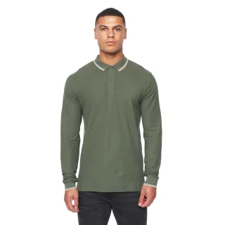Duck and Cover - "Roxberry" Poloshirt für Herren Langärmlig (Tannengrün)