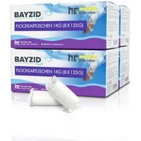 Höfer Chemie GmbH Poolpflege 4x 1 kg BAYZID® Flockkartusche für Pools, Sorgt für kristallklares Wasser durch feine Partikelbindung