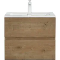 doporro Badmöbel-Set Badezimmermöbel Badezimmer Waschbecken Waschtisch Spiegel Aqualis