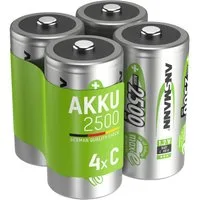 ANSMANN AG Akku C 2500mAh Baby NiMH 1,2V – 1000x wiederaufladbar (4 Stück) Akku 2500 mAh (1.2 V)