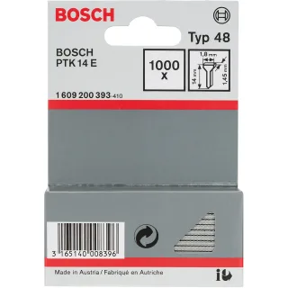 Bosch Tackernagel Typ 48, 1,8 x 1,45 x 14 mm, 1000er-Pack - 1609200393