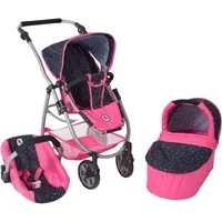 CHIC2000 Kombi-Puppenwagen Emotion 2.0, Konfetti, inkl. Babywanne, Sportwagenaufsatz und Autositz
