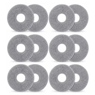 12pcs LIECTROUX G8 Cleaning Pad Microfiber Replacement Cloths for Window Cleaning Robot Accessories Washable Reusable No