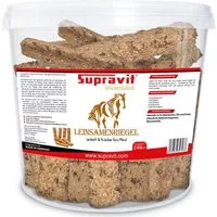 Supravit Leckerlies für Pferde & Ponys ohne Zucker - Gesunder Belohnungssnack Leinsamenriegel, Snack für: Pferd