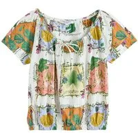 Next T-Shirt T-Shirt mit U-Ausschnitt und Ballonsaum (1-tlg)