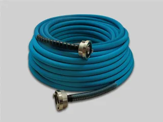 Feuerlöschschlauch | OSW Monoflex S | blau/orange | 25mm x 50 m | mit LM-C/25 mm Saugkupplungen | formastabil | für Schnellangriff | sehr leicht