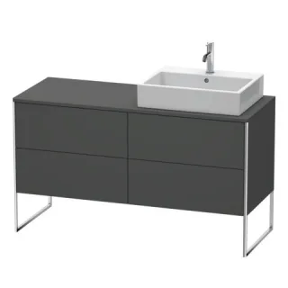 Duravit XSquare Konsolenwaschtischunterbau bodenstehend Graphit Matt 1400x548x778 mm - XS4923R4949 XS4923R4949