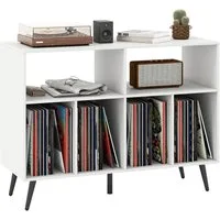 COSTWAY Sideboard, Plattenspielerständer Holz, 100x40x74,5cm