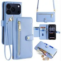 betterfon Handykette mit Portemonnaie für iPhone -Handyhülle Kartenfächern, TPU-Silikon (Hülle) & geflochtenes PPM mit Metallenden (Schnur)