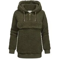 REPUBLIX Kapuzenpullover VALENTINA Damen Teddy Sweatjacke Plüsch Hoodie Pullover Windbreaker