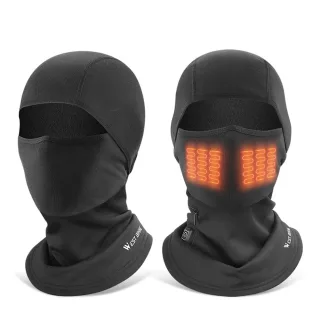 WEST BIKING 65° Electric Heating Cycling Headcover 3 Gears Heated Soft Comfy Windproof Warm Headwear for Riding Skiing H