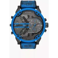 Diesel Quarzuhr Diesel Herrenuhr Chronograph Mr. Daddy 2.0 Nylon Silikon blau DZ7434