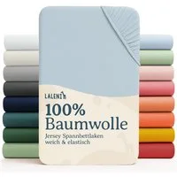 Laleni Spannbettlaken Atmungsaktives weiches und wärmendes Spannbettlaken, Baumwolle, Gummizug: rundum, (1 Stück), Kinderbett, Spielgitter, Wiege oder Stubenwagen mit Rundumgummizug