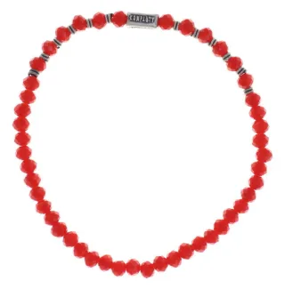 konplott - Elastisches Perlenarmband - Petit Glamour dAfrique rot