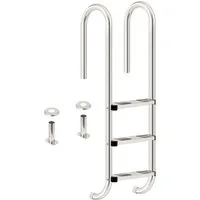 Zelsius Poolleiter Zelsius Edelstahl Poolleiter mit 3 Stufen, 50 x 26,5 x 132 cm