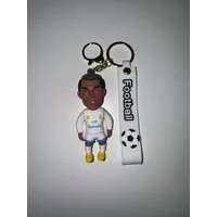 Stelby Schlüsselanhänger Cristiano Ronaldo Schlüsselanhänger 3D Gummi Real Madrid, Strapazierfähiges & flexibles Material für langlebige Nutzung